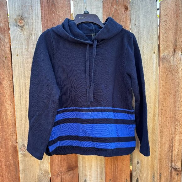 J.Crew Tops - J.Crew hoodie sweatshirt blue with stripes Casual Gorpcore